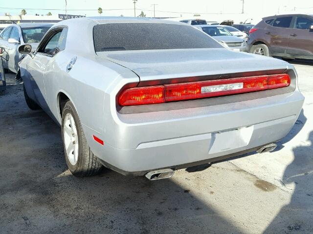 2C3CDYAG2CH118258 - 2012 DODGE CHALLENGER SILVER photo 3