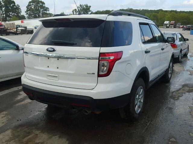 1FM5K8B80EGC28057 - 2014 FORD EXPLORER WHITE photo 4