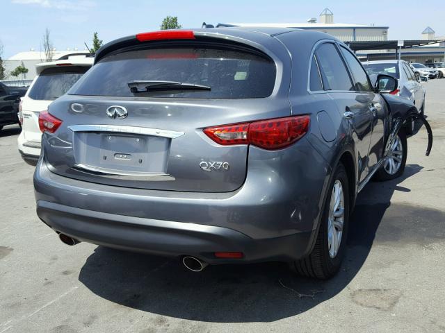 JN8CS1MW7HM414655 - 2017 INFINITI QX70 GRAY photo 4