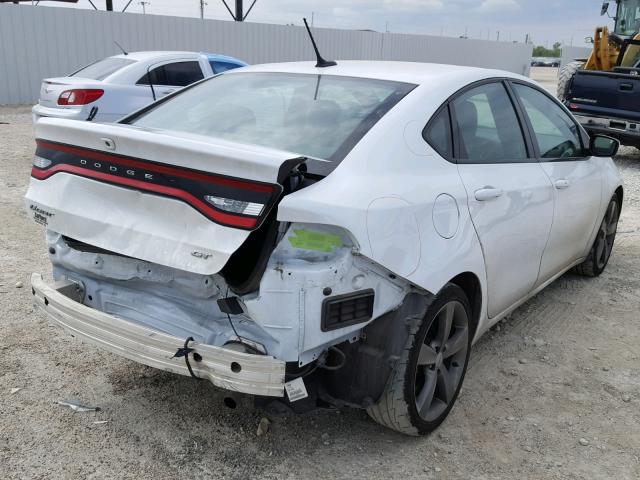 1C3CDFEB6FD150411 - 2015 DODGE DART GT WHITE photo 4