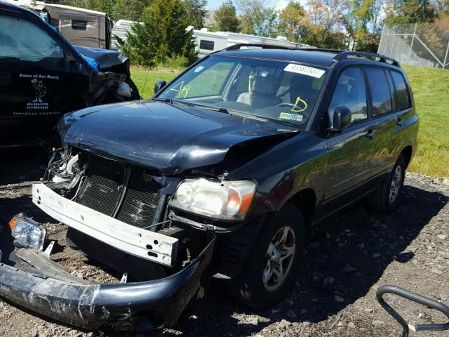 JTEGD21A940100881 - 2004 TOYOTA HIGHLANDER BLACK photo 2