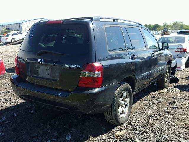 JTEGD21A940100881 - 2004 TOYOTA HIGHLANDER BLACK photo 4