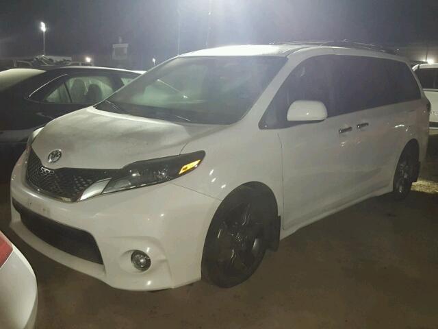 5TDXK3DC5FS660684 - 2015 TOYOTA SIENNA WHITE photo 2