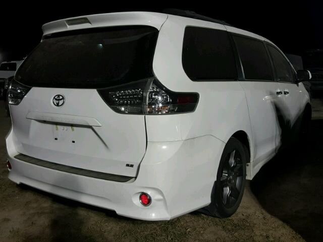 5TDXK3DC5FS660684 - 2015 TOYOTA SIENNA WHITE photo 4