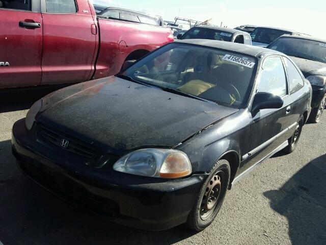 1HGEJ612XVL134186 - 1997 HONDA CIVIC DX BLACK photo 2