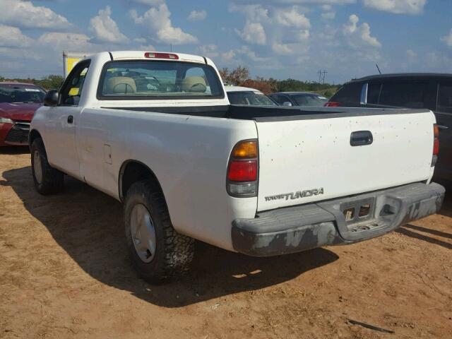 5TBJN32102S234306 - 2002 TOYOTA TUNDRA WHITE photo 3