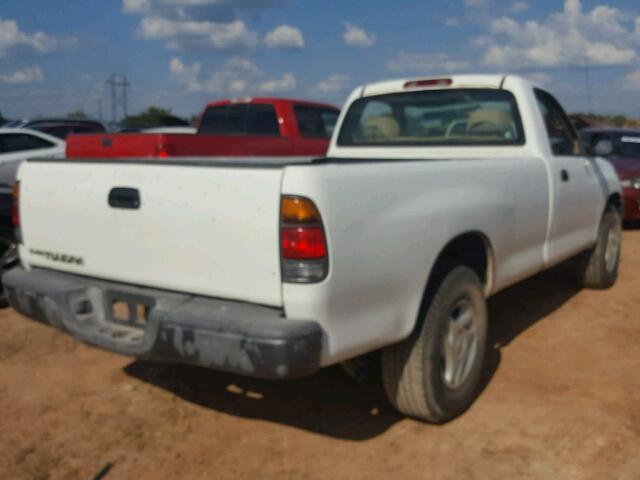 5TBJN32102S234306 - 2002 TOYOTA TUNDRA WHITE photo 4