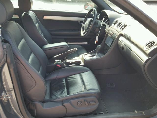 WAUDF48H87K020882 - 2007 AUDI A4 2.0T CA GRAY photo 5