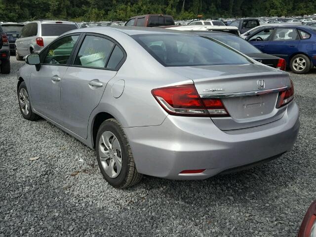 19XFB2F55FE214615 - 2015 HONDA CIVIC LX SILVER photo 3