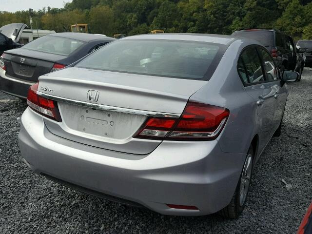 19XFB2F55FE214615 - 2015 HONDA CIVIC LX Plata foto 4