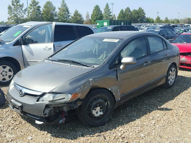 1HGFA16588L100701 - 2008 HONDA CIVIC LX BROWN photo 2