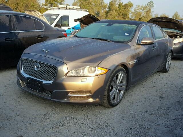 SAJWA2GBXBLV17903 - 2011 JAGUAR XJL BASE GRAY photo 2