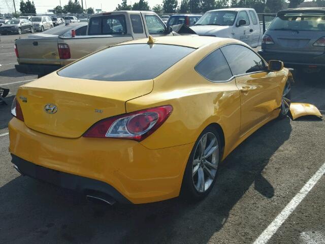 KMHHU6KHXCU069204 - 2012 HYUNDAI GENESIS CO YELLOW photo 4