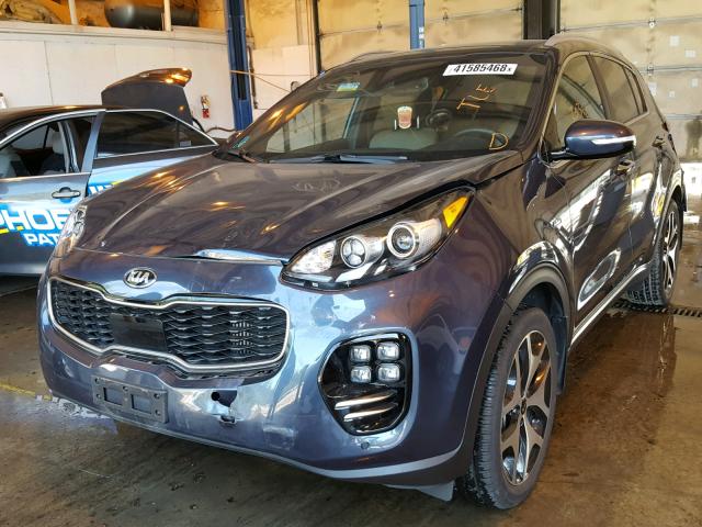 KNDPRCA60H7207497 - 2017 KIA SPORTAGE S BLUE photo 2