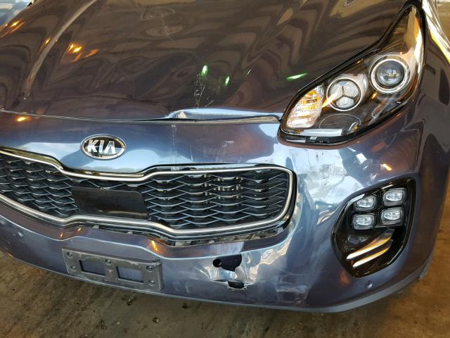 KNDPRCA60H7207497 - 2017 KIA SPORTAGE S BLUE photo 9