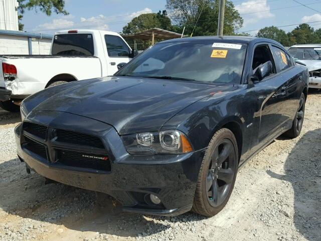 2C3CDXCT0EH162413 - 2014 DODGE CHARGER BLACK photo 2