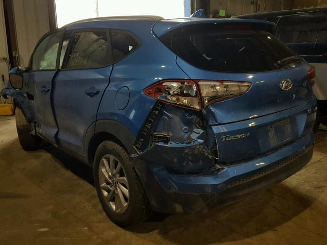 KM8J3CA49JU664849 - 2018 HYUNDAI TUCSON LIM BLUE photo 3