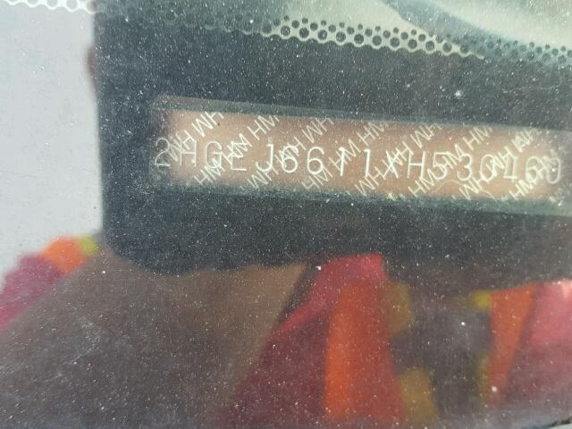 2HGEJ6611XH530460 - 1999 HONDA CIVIC BASE GREEN photo 10