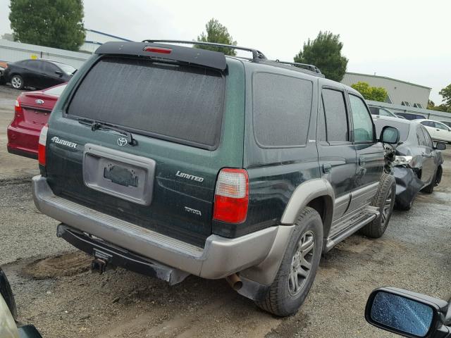 JT3GN87R1Y0154185 - 2000 TOYOTA 4RUNNER LI GREEN photo 4