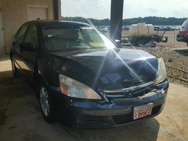 1HGCM56847A182416 - 2007 HONDA ACCORD EX BLUE photo 1