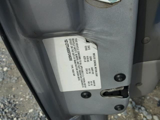 1G1ZT54885F248280 - 2005 CHEVROLET MALIBU LS ვერცხლისფერი ფოტო 10