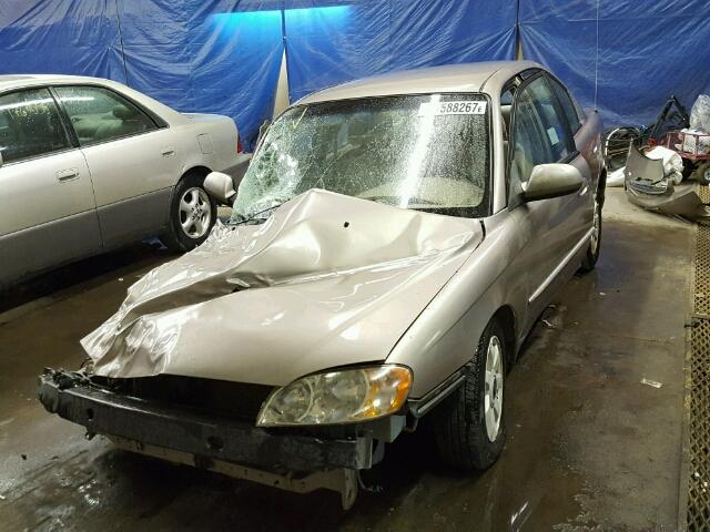 KNAFB121435295169 - 2003 KIA SPECTRA BA BROWN photo 2