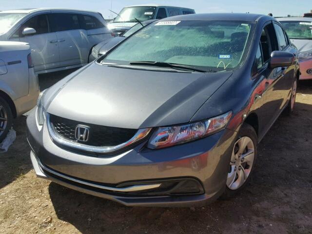 2HGFB2F55EH505247 - 2014 HONDA CIVIC GRAY photo 2