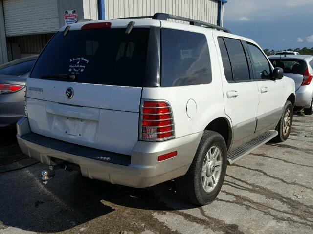 4M2ZU66K93ZJ53557 - 2003 MERCURY MOUNTAINEE WHITE photo 4