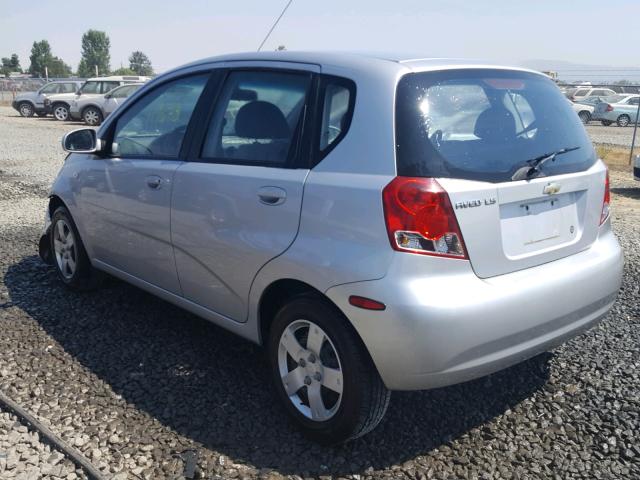 KL1TD66606B514788 - 2006 CHEVROLET AVEO BASE Күміс фото 3
