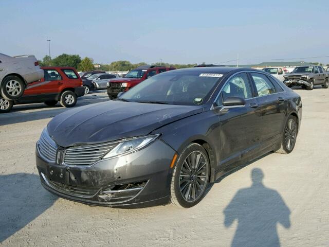 3LN6L2LU9FR601049 - 2015 LINCOLN MKZ HYBRID GRAY photo 2