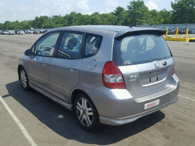 JHMGD38627S044379 - 2007 HONDA FIT S 银色 照片 3