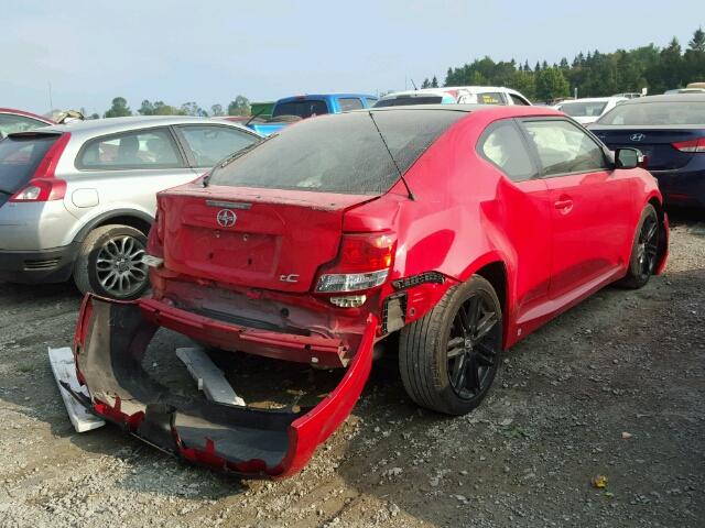 JTKJF5C79D3051387 - 2013 TOYOTA SCION TC RED photo 4