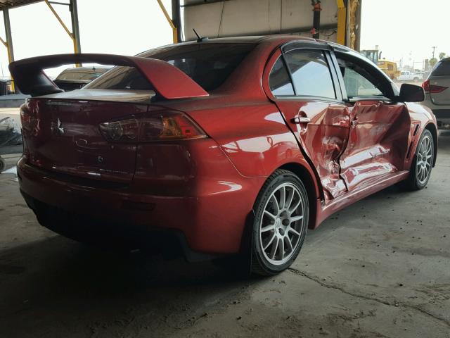 JA3AW86VX8U049889 - 2008 MITSUBISHI LANCER EVO RED photo 4