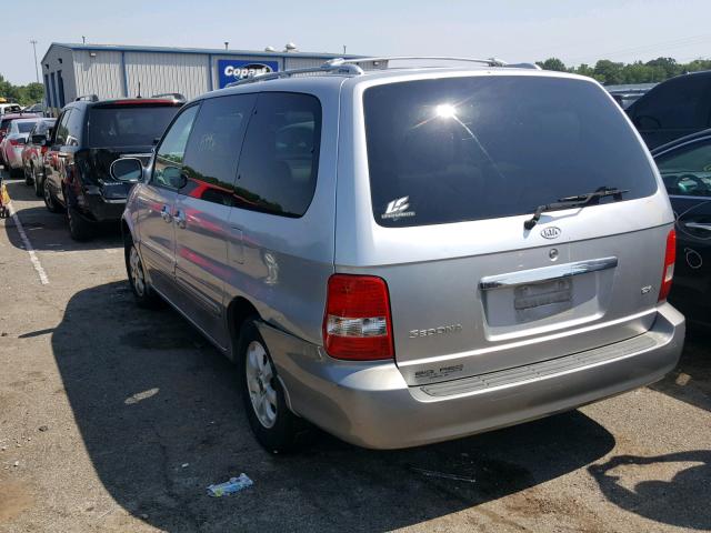 KNDUP132X56761848 - 2005 KIA SEDONA EX SILVER photo 3