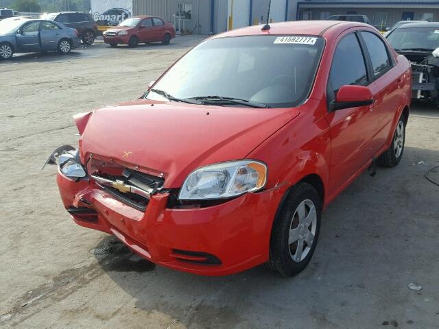 KL1TD5DEXBB137790 - 2011 CHEVROLET AVEO RED photo 2