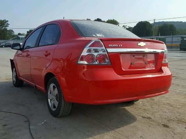 KL1TD5DEXBB137790 - 2011 CHEVROLET AVEO RED photo 3