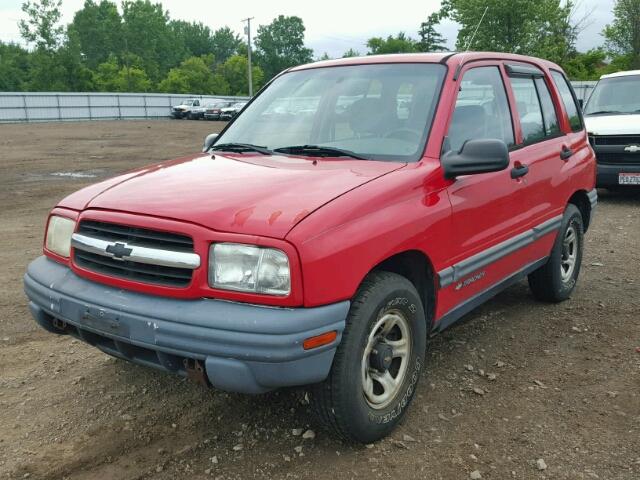 2CNBJ13C6Y6915080 - 2000 CHEVROLET TRACKER RED photo 2