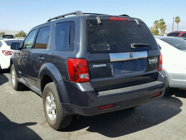 4F2CZ49H78KM12306 - 2008 MAZDA TRIBUTE GRAY photo 3