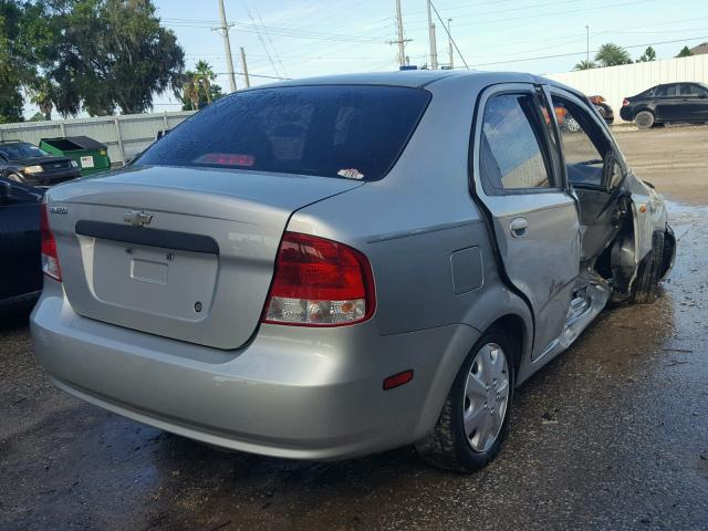 KL1TD52664B199587 - 2004 CHEVROLET AVEO GRAY photo 4