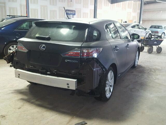 JTHKD5BH6D2129009 - 2013 LEXUS CT 200 BLACK photo 4