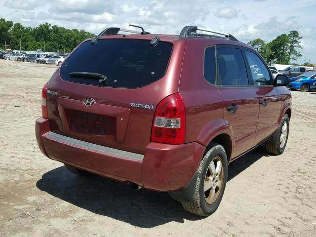 KM8JM12B38U857295 - 2008 HYUNDAI TUCSON GLS RED photo 4