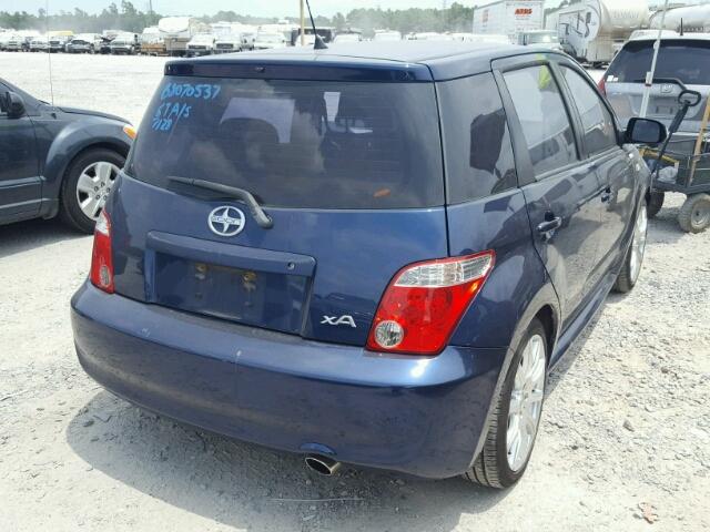 JTKKT624865017636 - 2006 TOYOTA SCION XA BLUE photo 4