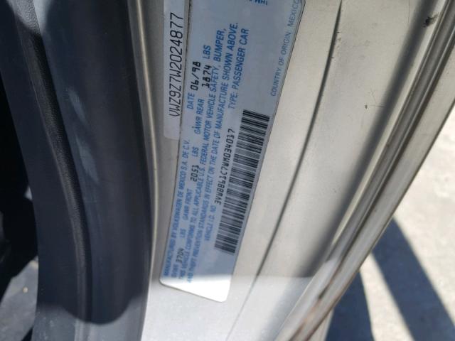 3VWBB61C7WM034017 - 1998 VOLKSWAGEN NEW BEETLE 银色 照片 10