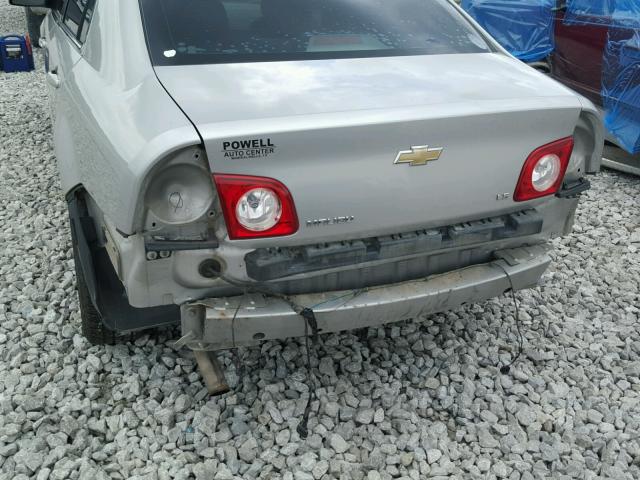 1G1ZG57B68F206660 - 2008 CHEVROLET MALIBU LS ვერცხლისფერი ფოტო 9