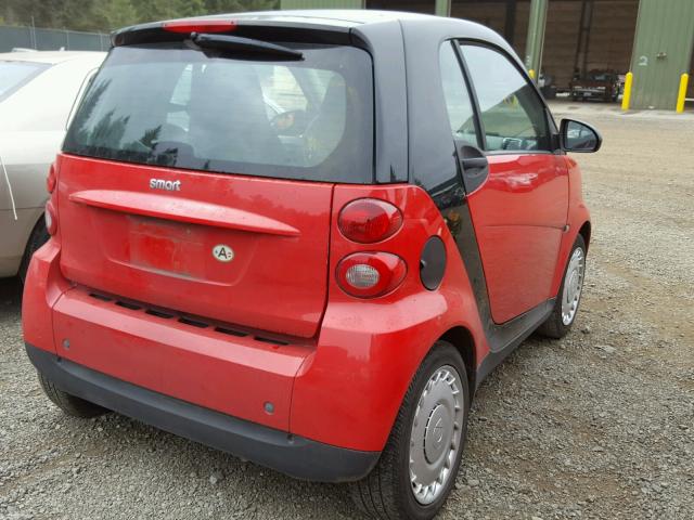 WMEEJ31X59K240325 - 2009 SMART FORTWO PUR RED photo 4