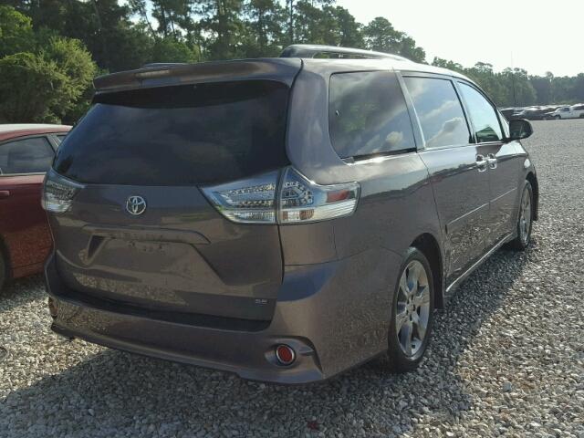 5TDXK3DC6ES505205 - 2014 TOYOTA SIENNA SPO GRAY photo 4