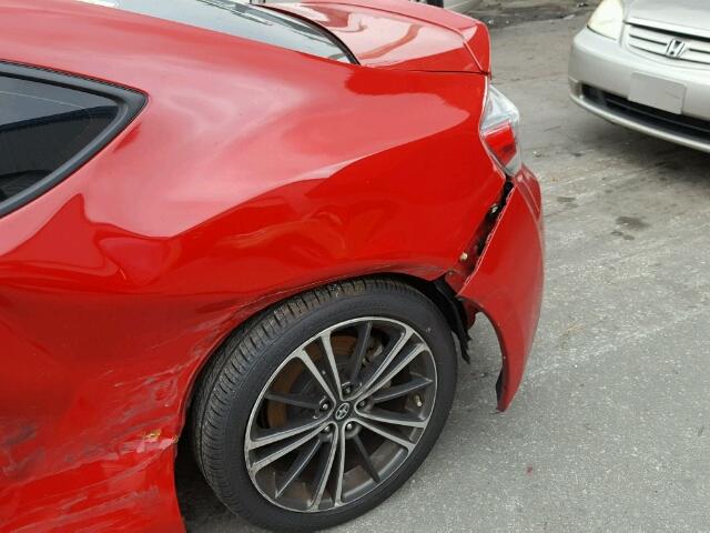 JF1ZNAA1XD1712656 - 2013 TOYOTA SCION FR-S წითელი ფოტო 10