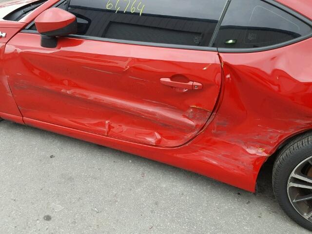 JF1ZNAA1XD1712656 - 2013 TOYOTA SCION FR-S წითელი ფოტო 9