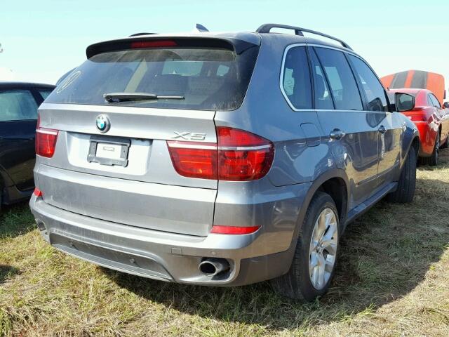 5UXZV4C50D0B24350 - 2013 BMW X5 GRAY photo 4