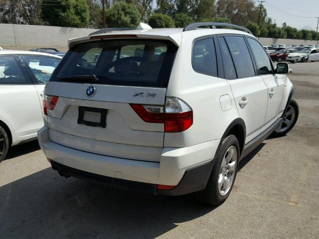 WBXPC934X8WJ11255 - 2008 BMW X3 3.0SI WHITE photo 4